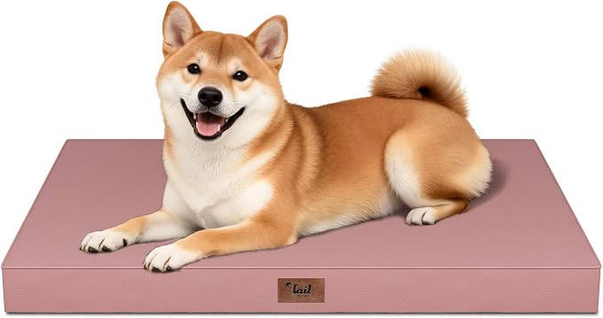 Outdoor Waterproof Orthopedic Dog Bed for Medium Size Dogs | Egg Crate Foam for Joint Support, Fits 36x23 Crates, TPU Waterproof Layer, Machine Washable 1680D Oxford Cover, Up to 50 lbs by TailStories