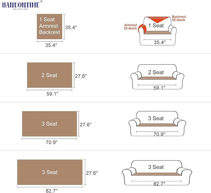 HANDONTIME Boho Couch Cushion Covers for Dogs Plush Couch Cover Washable Non-Slip Dog Sofa Cover Pet Couch Protector Fuzzy Geometric Sofa Slipcovers Dog Mat for Sofa and Couches(Brown, 27.6" x 82.7") - Image 6