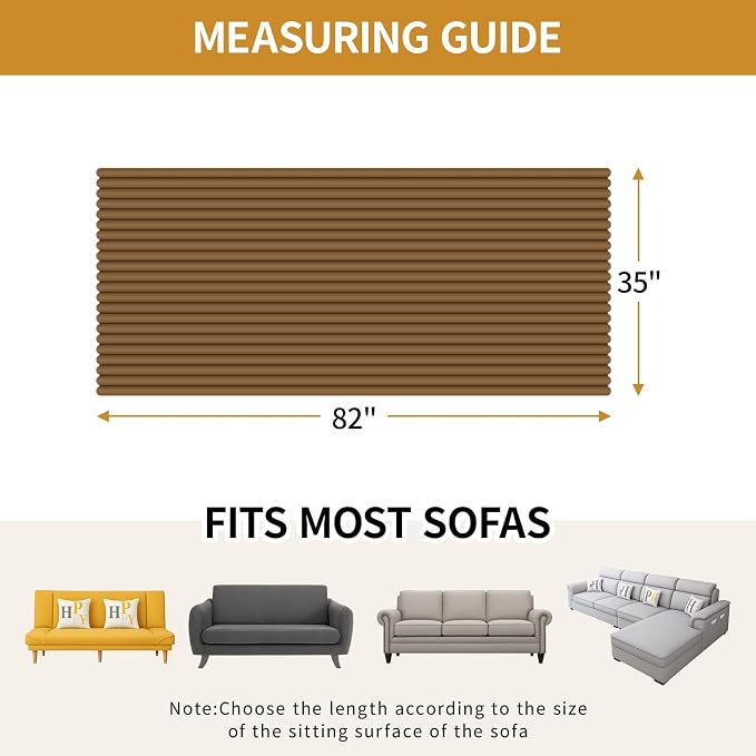 Deep Dream Waterproof Couch Cover for Dogs, Non Slip Pet Couch Covers for Sofa, Soft Faux Fur Sofa Cover, Washable Furniture Protector for 3 Cushion Couch (Khaki, 35" x 82") - Image 5