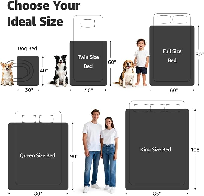 LOOBANI Waterproof Dog Blanket for Small Dogs, Pet Blanket 30" x 40", Black | Double Side Liquid-Proof, Puppy Blanket for Dog Cat Bed, Crate, Playpen, Reversible Soft Flannel, Couch Cover Throw - Image 5
