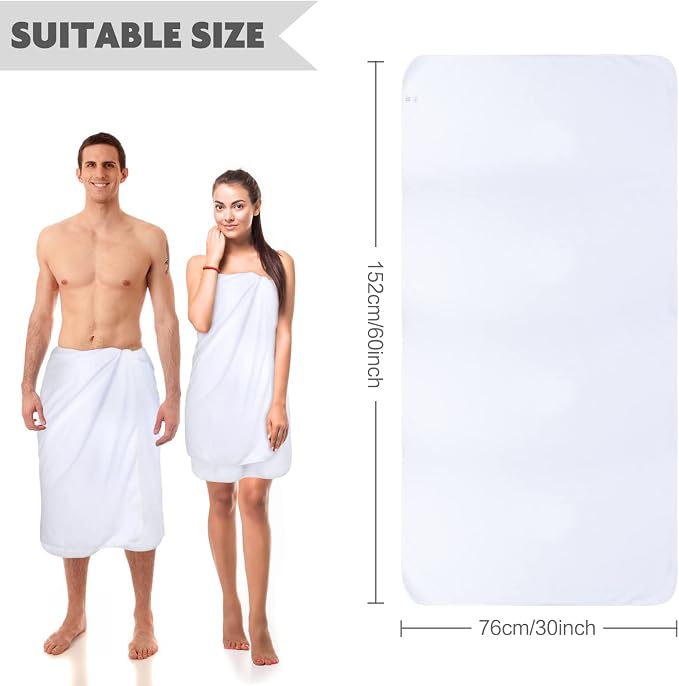 KinHwa Microfiber Bath Towel 30x60inch 2 Pack Extra Large Bathroom Towels,Ultra Absorbent Shower Towel Set,Quick Dry Soft Bath Sheets for Spa, Swimming, Pool- White | Large absorbent bath towel for shower, spa, swimming, pool. Soft quick dry microfiber... - Image 2