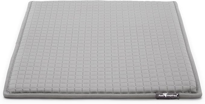 Paw Inspired Cooling Orthopedic Crate Pad, 23x17 Inch, Gray | XS/Small Size Washable Memory Foam Mat for Dogs and Cats, Fits 24 Inch Kennel by HOME