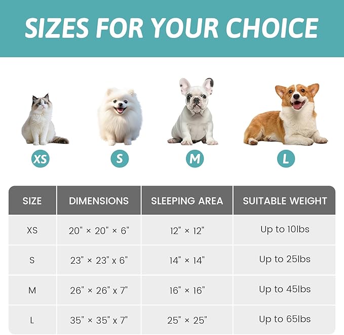 COZY KISS Hooded Blanket Cat Bed – 20"x20" Round Fluffy Donut Cuddler for Cats & Toy Dogs, Anti-Anxiety Faux Fur Pet Bed, Machine Washable with Non-Slip Bottom, Cream - Image 2