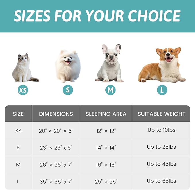 Small Dog Bed with Hooded Blanket, Round Fluffy Anti-Anxiety Pet Bed for Small Dogs & Medium Dogs, Cozy Donut Cuddler with Machine Washable Faux Fur & Anti-Slip Bottom(26"×26"×7",Pink) - Image 2