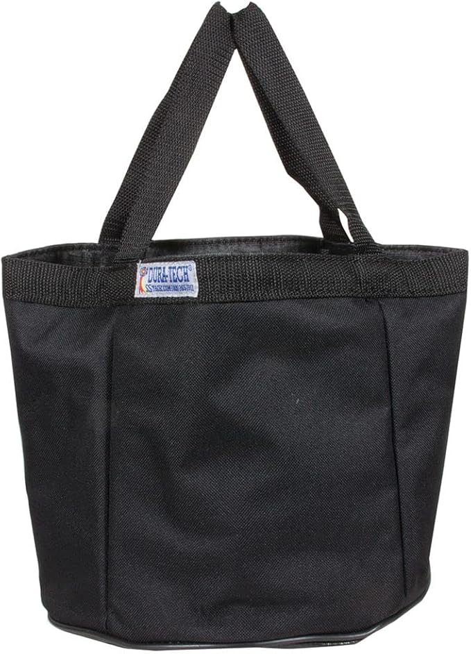 Dura-Tech Compact Grooming Tote | 4 Roomy Interior Pockets | Durable D840 Polyester Outer | Ideal for Ringside Touchups | with Ample Storage | Color Black by Dura-Tech