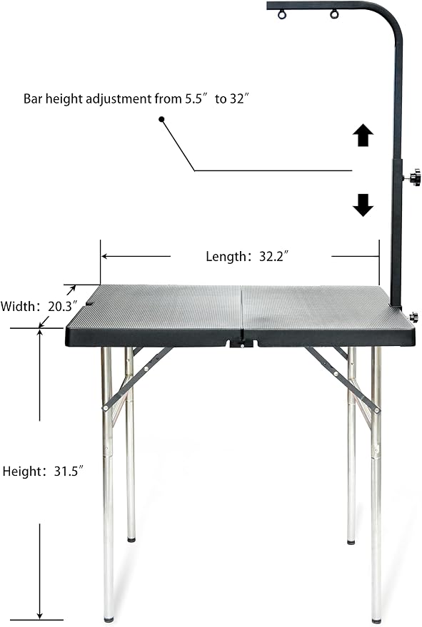 SHELANDY Portable Professional Pet Grooming Table with Double Leashes and Clamp for Large and Medium Dogs, 32 * 20 inch - Image 2