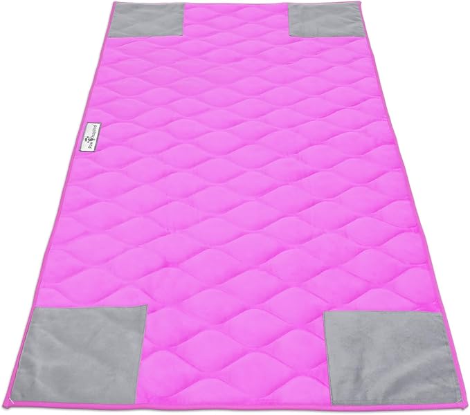 Paw Inspired PopCorner Washable Fleece Cage Liners, C&C 2x4, Pink | Reinforced Corners, Super Absorbent Mat, Bedding, Waterproof Bottom, Guinea Pigs, Ferrets, Rabbits, Hamsters, Small Animals by HOME