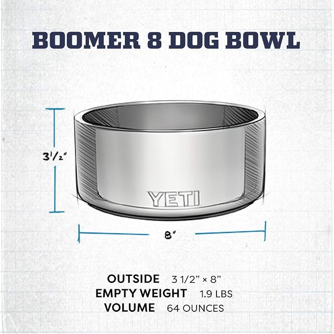 YETI Boomer 8, Stainless Steel, Non-Slip Dog Bowl, Holds 64 Ounces - Image 5
