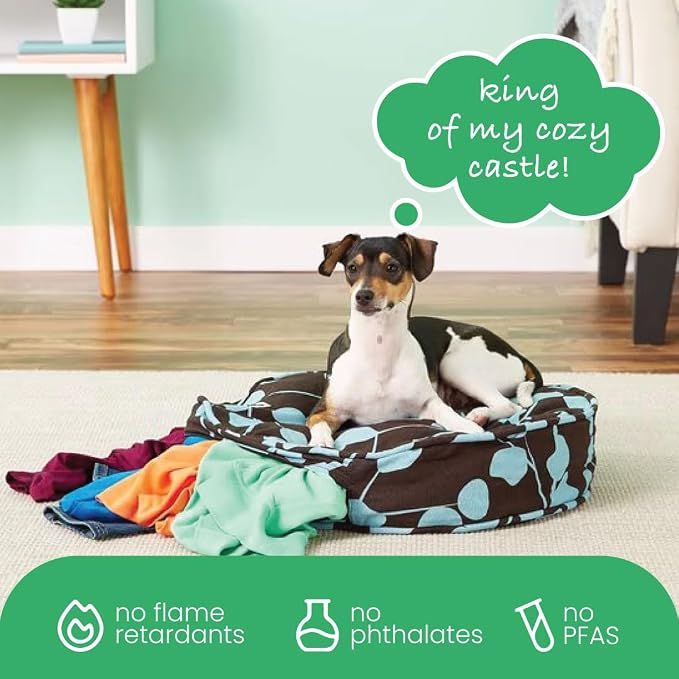 Molly Mutt Petite Dog Duvet Cover - Round - Your Hand in Mine Print - Measures 20’’ x 4’’ - 100% Cotton - Durable - Breathable - Sustainable - Machine Washable Dog Bed Cover - Pre-Shrunk - Image 6