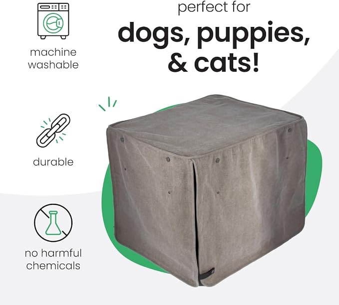 Molly Mutt Jupiter Dog Crate Cover, GOTS-Certified 100% Organic Cotton Canvas Cover for Dog or Puppy Kennel and Cage, Washable, Free of Harmful Chemicals, X-Large, Fits 42"x28"x31" Crate - Image 3