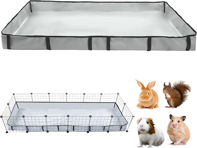 DZWLKJ Guinea Pig Cage Liner Tarp Bottom Waterproof and Washable Base Also for Rabbits, Bunny, Chinchesillas, Hedgehog, Ferrets and Other Small Animals(24x72 inches) by DZWLKJ