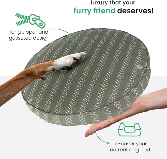 Molly Mutt Forever Young Dog Bed Duvet Cover, GOTS-Certified 100% Organic Cotton Canvas Cover for Dog, Puppy, or Cat Bed, Durable, Washable, and Free of Harmful Chemicals, Round, 36"x5" - Image 5