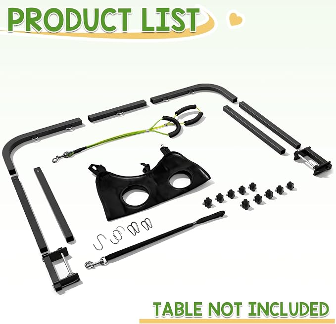 Adjustable Dog Grooming Stand for Table: 42" Height & 27"-39" Width, Includes Hammock & 2 No-Sit Nooses, Heavy-Duty Dog Grooming Arm for Bathing Nail Trimming Drying Cutting Cats & Dogs at Home - Image 8
