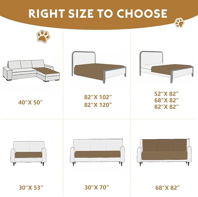 FunFurry Waterproof Dog Blanket, Couch Cover for Dogs Washable, Reversible Dog Bed Cover, Couch Furniture Protector. (Dark＆Light Blue, 30 X 53 Inch - 1 Pack) - Image 6