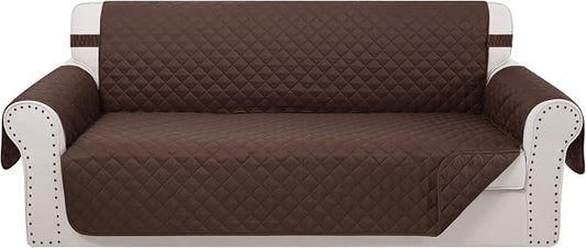 Reversible Oversized Sofa Covers, XL Sofa, Chocolate/Chocolate by LuxshareHome