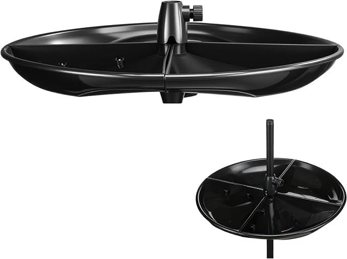 Geelin 21'' Plastic Bird Seed Catcher Tray for 1'' Outdoor Pole Feeders, Removable Bird Seed Catcher Tray for Hummingbird Bee Feeders Outdoors, Backyard, Garden, Not Included Pole by Geelin