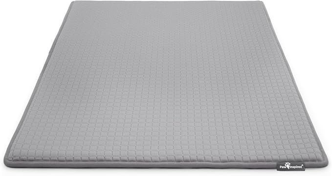 Paw Inspired Cooling Orthopedic Crate Pad, 41x28 Inch, Gray | Large Size Washable Memory Foam Mat for Dogs and Cats, Fits 42 Inch Kennel by HOME