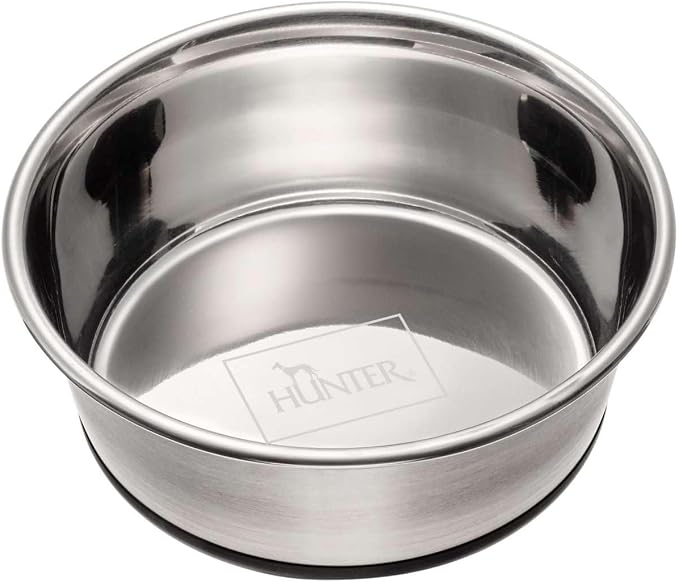 Hunter Stainless Steel Dog Bowl - 2700 ML, Non-Slip, Dishwasher Safe by HUNTER