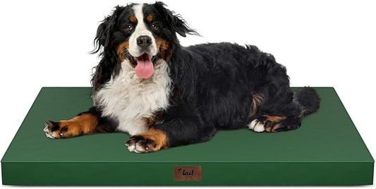 Outdoor Extra Large Dog Bed XXL for Giant Breed Dogs | Egg Crate Orthopedic Foam, Fits 48x30 Crates, TPU Waterproof Layer, Machine Washable 1680D Oxford Cover, Up to 110 lbs by TailStories