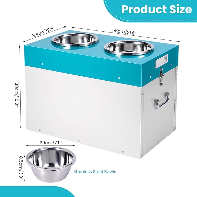 Elevated Dog Bowls with Storage Large Breed 15" H Raised Dog Bowl | 2 In 1 Pet Food Storage Container & Feeder, Galvanized Pet Feeder Feeding Station, Waterproof, Leak-proof, Holds Up To 45 Lbs - Image 7