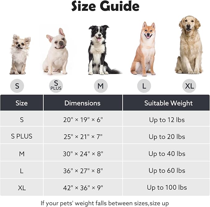 JOEJOY Dog Bed Medium Size Dog, Removable Washable Cover Orthopedic Soft Pet Bed, Anti-Slip Fluffy Plush Faux Rabbit Fur Puppy Bed, 30"x24"x8", Leopard Print, Beige - Image 5