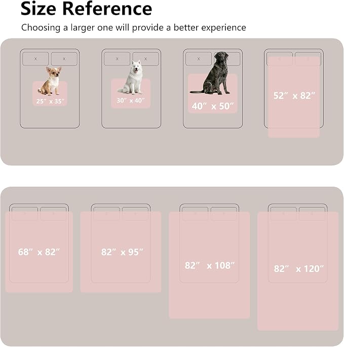 Waterproof Blanket - Reversible Dog Throw as Furniture Protector | Soft Velvet & Flannel, TPU Leak-Proof Liner, Machine Washable, Fits Couch and Bed, 82" x 108", Pink/Cream - Image 6
