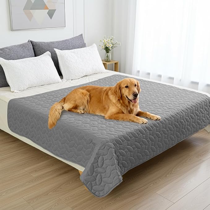 Ameritex Pet Bed Cover Dog Bed Blanket for Sofa and Furniture Waterproof New Pattern Design (68x82 Inch, Light Grey) - Image 6