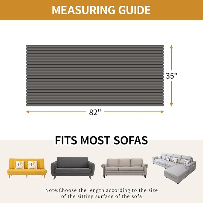 Deep Dream Waterproof Couch Cover for Dogs, Non Slip Pet Couch Covers for Sofa, Soft Faux Fur Sofa Cover, Washable Furniture Protector for 3 Cushion Couch (Grey, 35" x 82") - Image 5