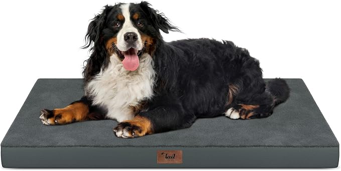 Outdoor Extra Large Dog Bed XXL for Giant Breed Dogs | Egg Crate Orthopedic Foam, Fits 48x30 Crates, TPU Waterproof Layer, Machine Washable 1680D Oxford Cover, Up to 110 lbs by TailStories