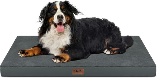 Outdoor Extra Large Dog Bed XXL for Giant Breed Dogs | Egg Crate Orthopedic Foam, Fits 48x30 Crates, TPU Waterproof Layer, Machine Washable 1680D Oxford Cover, Up to 110 lbs by TailStories