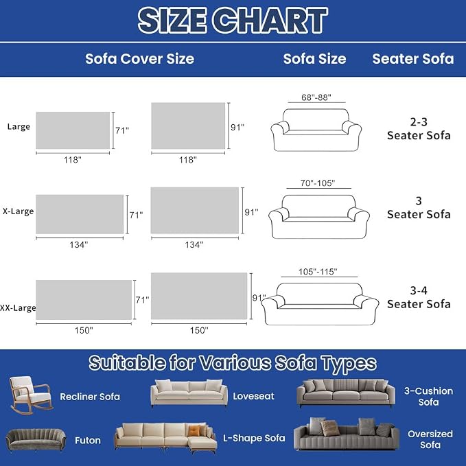 ROOMLIFE Gray Couch Cover Boho Sofa Covers for 3 Cushion Couch Washable, Furniture Protector Sofa Couch Cover for Dogs, Soft Breathable Sofa Slipcover, Couch Throw Blankets with Tassels 71''X150'' - Image 2