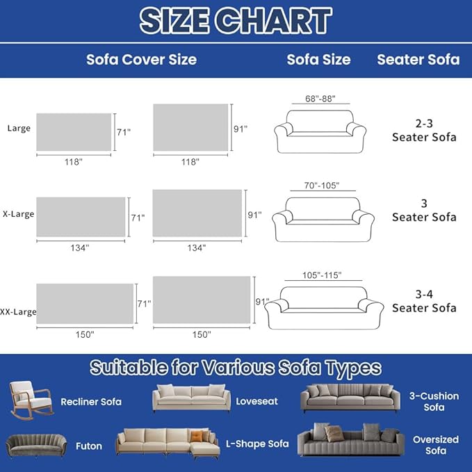 ROOMLIFE Gray Couch Cover Boho Sofa Covers for 3 Cushion Couch Washable, Furniture Protector Sofa Couch Cover for Dogs, Soft Breathable Sofa Slipcover, Couch Throw Blankets with Tassels 71''X134'' - Image 2