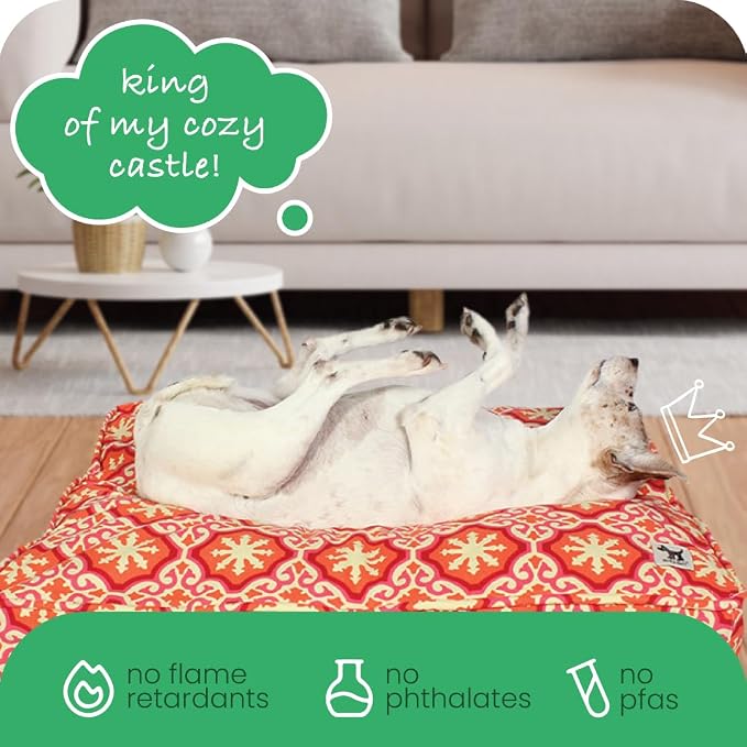 Molly Mutt Medium to Large Dog Bed Cover - Papillon Print - Measures 27”x36”x5’’ - 100% Cotton - Durable - Breathable - Sustainable - Machine Washable Dog Bed Cover - Image 6