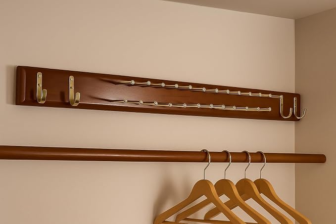 Proman Products HG16176 Tie and Belt Wood Hanger - Image 2