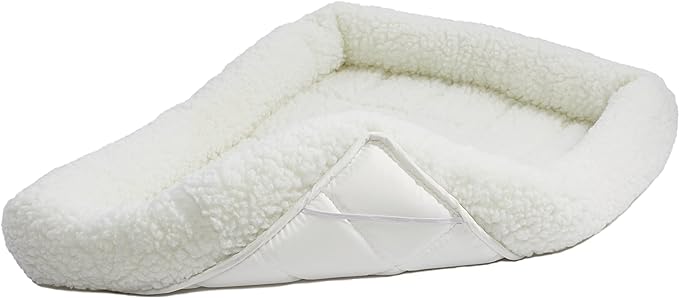 MidWest Homes for Pets QuietTime XXS Dog Bed - White Fleece Bolster, Ultra-Soft and Machine Washable, Fits 18-Inch Crates and Carriers, for Small Dogs and Cats - Image 4