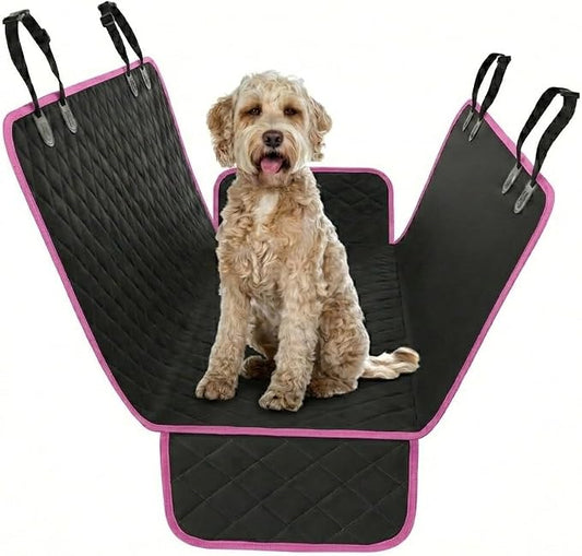 Active Pets Pink Standard Dog Car Hammock Back Seat Cover, Waterproof Backseat Cover Protector for Truck Bench Rear of Sedans or SUVs, Essential Pet Supplies Vacuum or Wipe Clean, Machine Washable by ActivePets