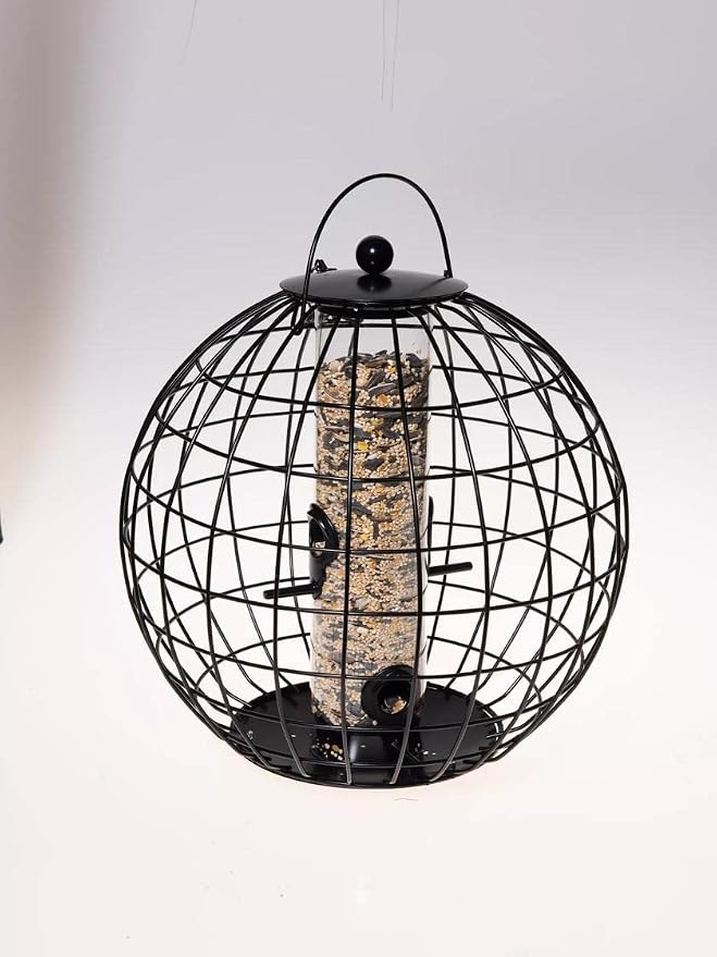 Gardener's Supply Company Globe Cage Bird Feeder | Outdoor Sturdy and Squirrel Proof Hanging Cage | Best for Finches Hummingbirds Nuthatches and Other Small Birds - Holds 3 Cups of Seeds - Image 7