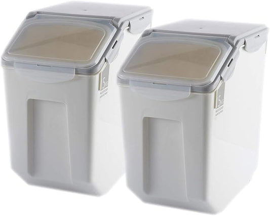 2-Pack 15L/4 Gallon Airtight Food Storage Containers with Locking Lids – Leakproof Dry Dog Food Rice Grain Bin for Kitchen Pantry Organization (507oz) by Unknown