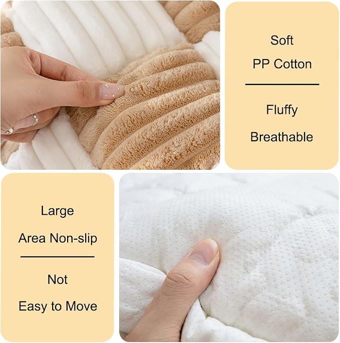 Non Slip Couch Cover for Dogs Washable, Pet Covers for Sofa 3 Cushion Couch Sofa Pet Friendly (Light Brown, 27.6" x 70.9") - Image 4