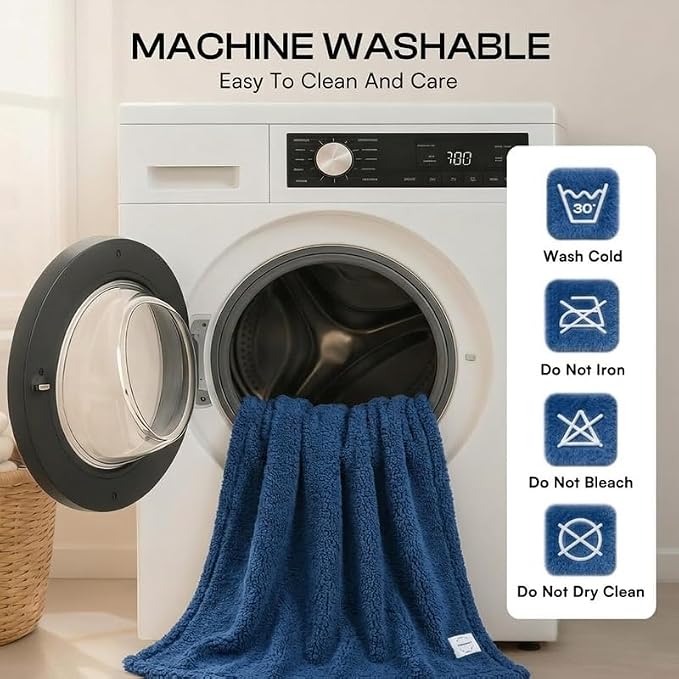 Dark Blanket for Dogs on Couch Blue Pets Blankets Reversible Fluffy Pet Bed Cover Puppy Blankets Mats Leakproof Sofa Couch Washable Cover Cat Doggie Blanket for Warm-Navy Blue,XL - Image 6