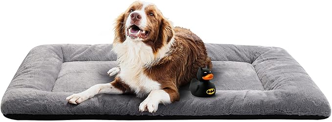Dog Beds Crate Pad for Extra Large Dogs Fit Metal Crates,Ultra Soft Bed Washable & Anti-Slip Kennel Cozy Sleeping Mat,Gray 48inch | Ultra Soft Kennel Pad,Anti-Slip Bottom,Fits for Most Metal Crates,Comfortable Sleeping Pet Mat by VERZEY
