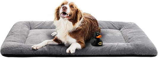 Dog Beds Crate Pad for Extra Large Dogs Fit Metal Crates,Ultra Soft Bed Washable & Anti-Slip Kennel Cozy Sleeping Mat,Gray 48inch | Ultra Soft Kennel Pad,Anti-Slip Bottom,Fits for Most Metal Crates,Comfortable Sleeping Pet Mat by VERZEY