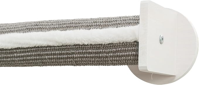 Trixie Cat Wall Furniture Set 5 - Cat Wall Corner Scratcher, Climbing Shelves - 2 Sisal Rope Scratching Posts - Elevated Shelf - Gray/White - Image 5