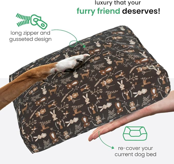 Molly Mutt Medium to Large Dog Bed Cover - Gorgeous Beasts Print - Measures 27”X36”X5’’ - 100% Cotton - Durable - Breathable - Sustainable - Machine Washable Dog Bed Cover (Dd72b) - Image 5