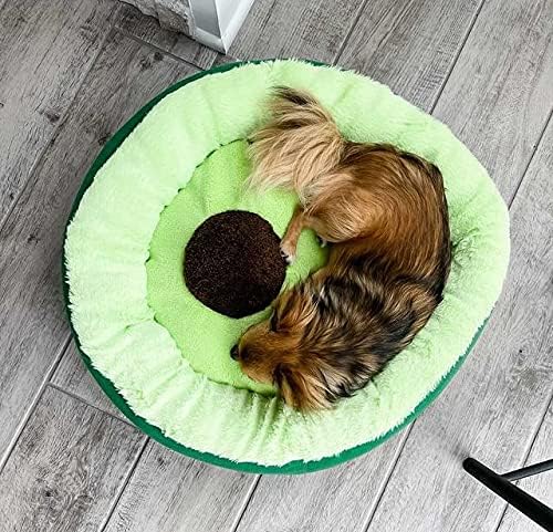 TONBO Soft Plush Small Cute and Cozy Avocado Dog Cat Bed, Washer and Dryer Friendly (Avocado) - Image 2