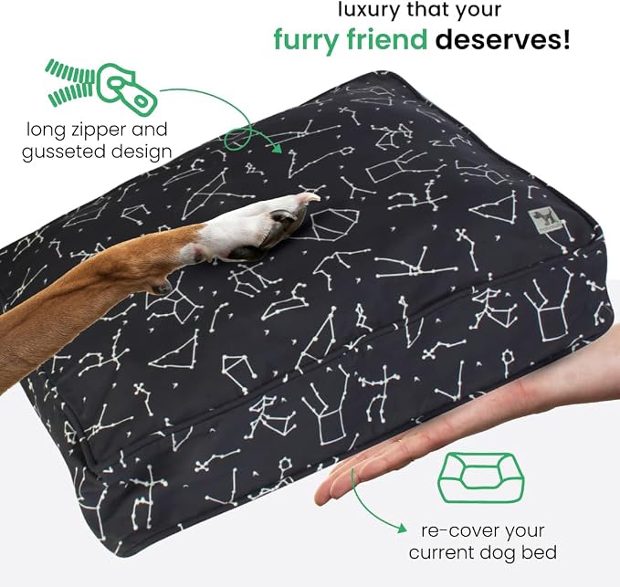 Molly Mutt Huge Dog Bed Cover - Rocketman Print - Measures 36”x45”x5’’ - 100% Cotton - Durable - Breathable - Sustainable - Machine Washable Dog Bed Cover - Image 5