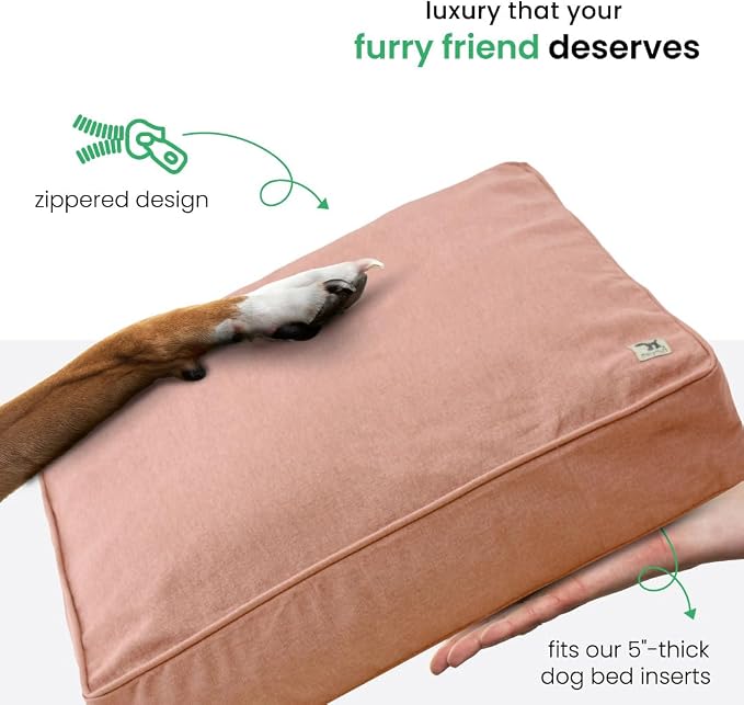 Molly Mutt Kyoto Dog Bed Duvet Cover, GOTS-Certified 100% Organic Cotton Canvas Cover for Dog, Puppy, or Cat Bed, Durable, Washable, and Free of Harmful Chemicals, Small, 22"x27"x5", Dusty Pink - Image 5