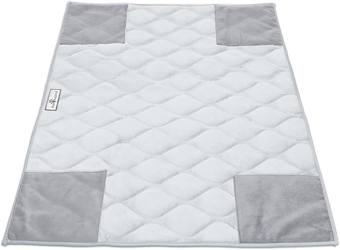 Paw Inspired PopCorner Washable Fleece Cage Liners, C&C 2x3, Light Gray | Reinforced Corners, Super Absorbent Mat, Bedding, Waterproof Bottom, Guinea Pigs, Ferrets, Rabbits, Hamsters, Small Animals by HOME