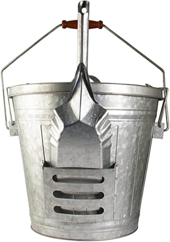 Audubon Woodlink Galvanized Steel Rustic Farmhouse Bird Food and Seed Locking Storage Bucket Bin with Scoop, Holds up to 16.5 Quarts or 25 Pounds - Image 2