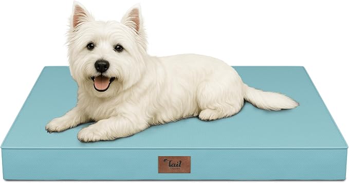 Waterproof Orthopedic Dog Crate Bed for Small Dogs & Cats | Egg Crate Foam, Fits 24x18 Crates, TPU Waterproof Layer, Machine Washable 1680D Oxford Cover, Small Pets Up to 20 lbs by TailStories
